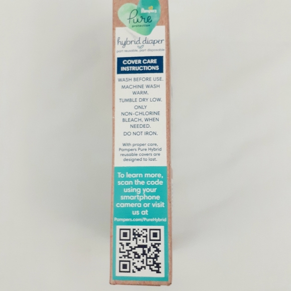 Lot of 2 Pampers Protection Pure Hybrid Diaper Reusable Cover 0-3 M - Picture 5 of 8